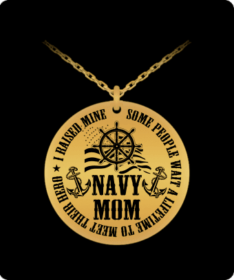 Proud Navy Mom - 18K Gold