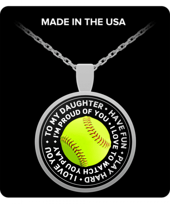 ​Softball Daughter Pendant Necklace